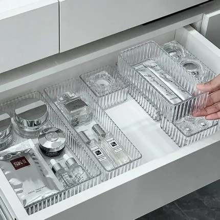 Premium Clear Desk Organizer Set