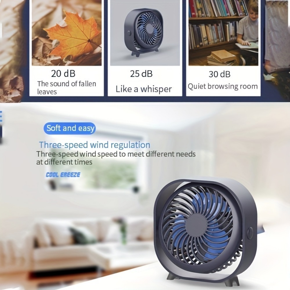 Premium Rechargeable Mini Desk Fan