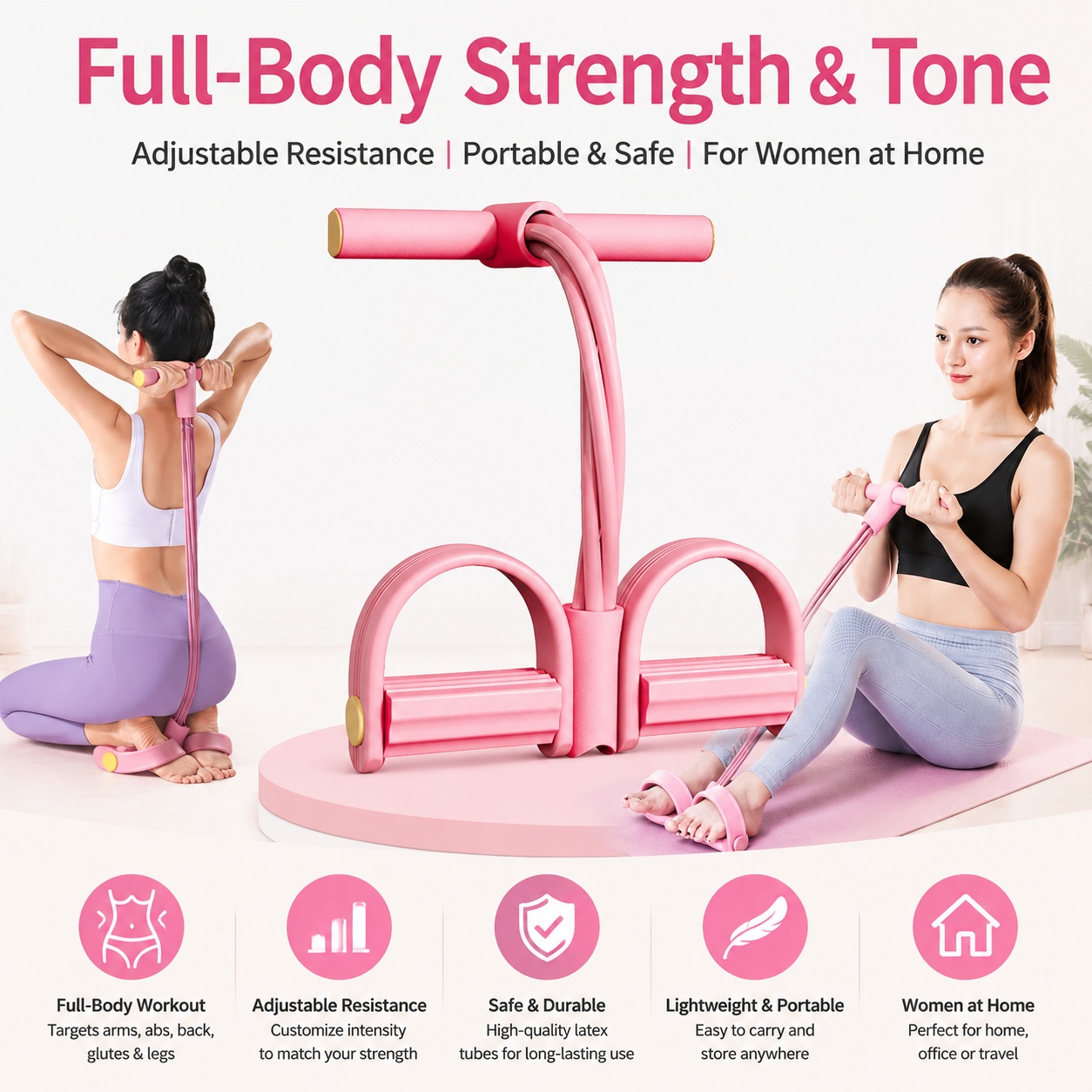 Premium 6-Tube Resistance Bands